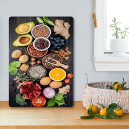 Hermia CKT55 - 3040 Tabla de Cortar de Vidrio Templado Antibacteriana Antideslizante 30 x 40 cm